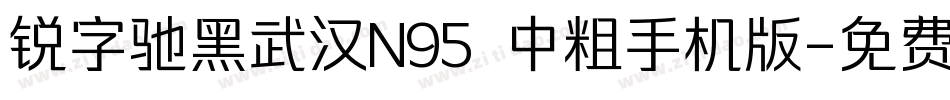 锐字驰黑武汉N95 中粗手机版字体转换